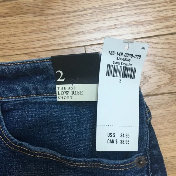 COPY - NWT A&F Low Rise Distressed Shorts - Picture 3 of 3